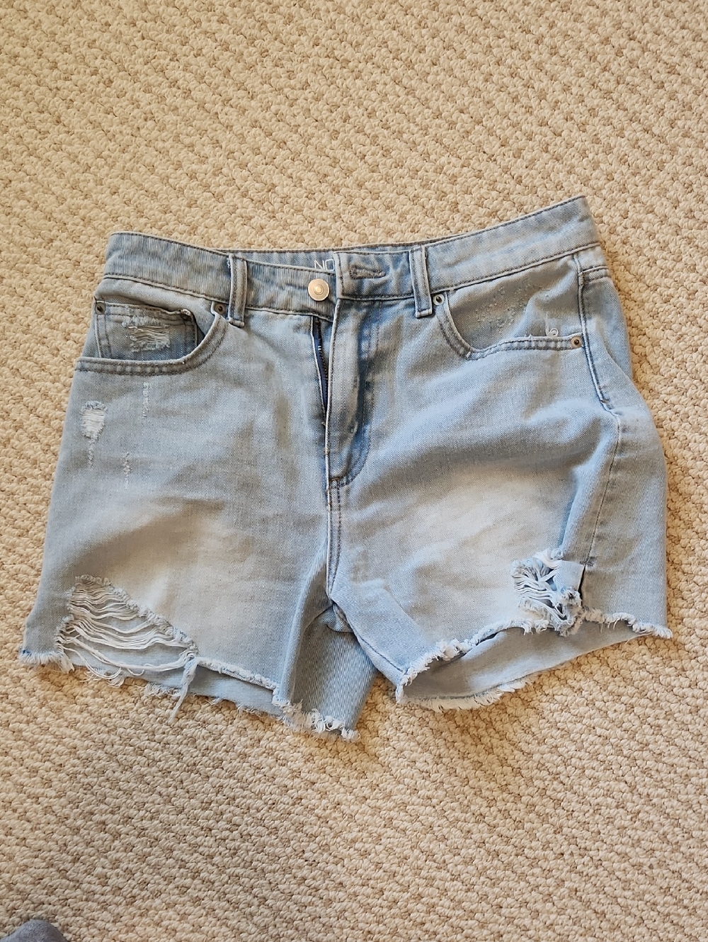 No Boundaries Light Blue Distressed Denim Shorts